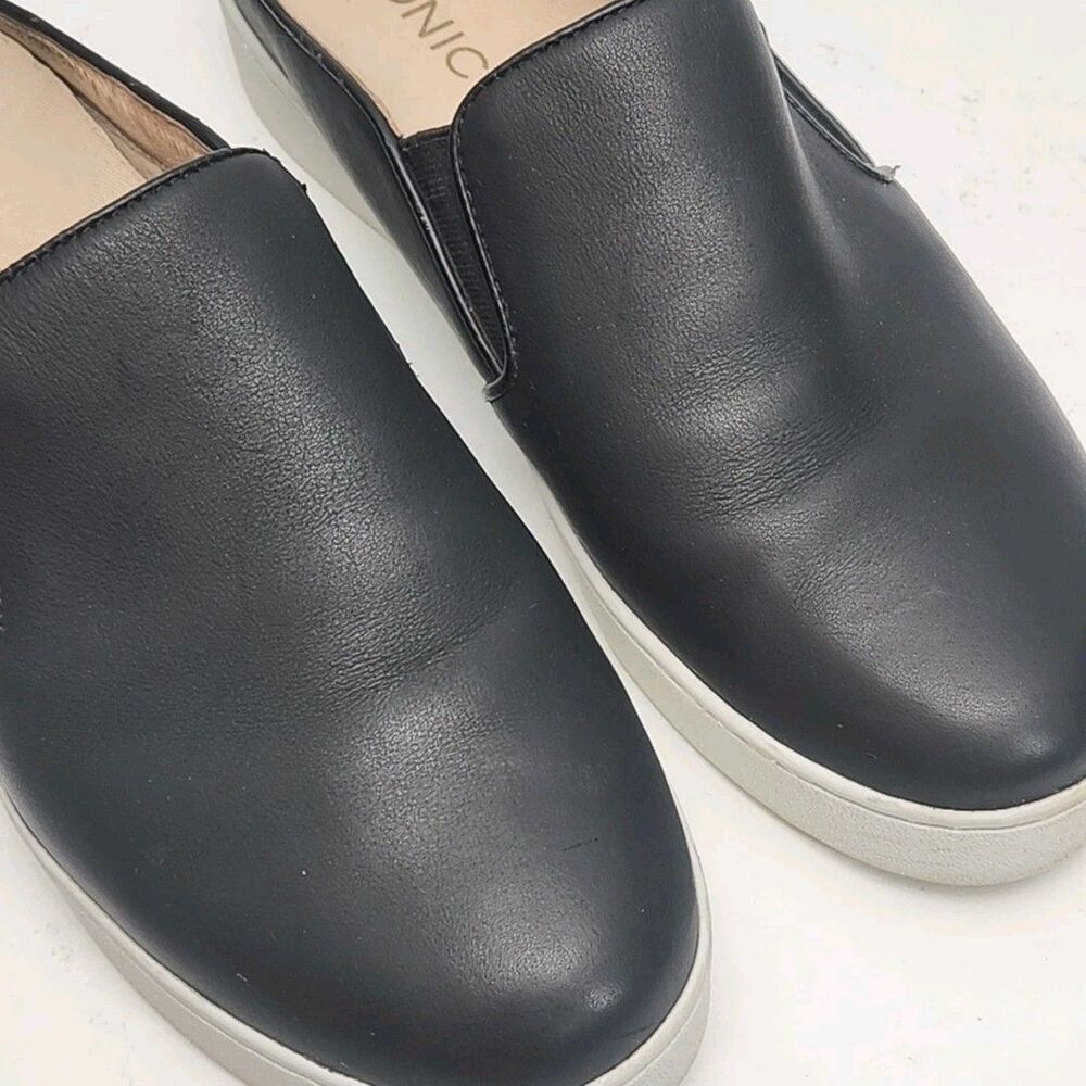 Vionic Shoe Dakota Mule Slip On Sneaker Womens Size 8.5 Black Leather Orthotic - Picture 8 of 12